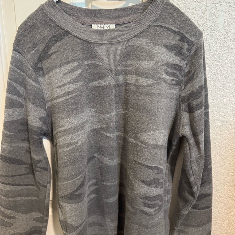 Gray Camo Men's Sweater